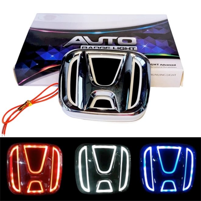4D Light Up LED Honda Emblem Car Tail Rear Badge Light
