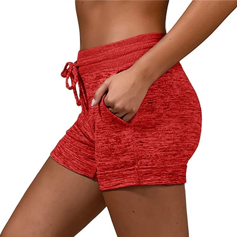 2021 New Summer Hot Shorts 5XL women Lace Up High Waist Elastic Cotton Short Women shorts solid color drop shipping