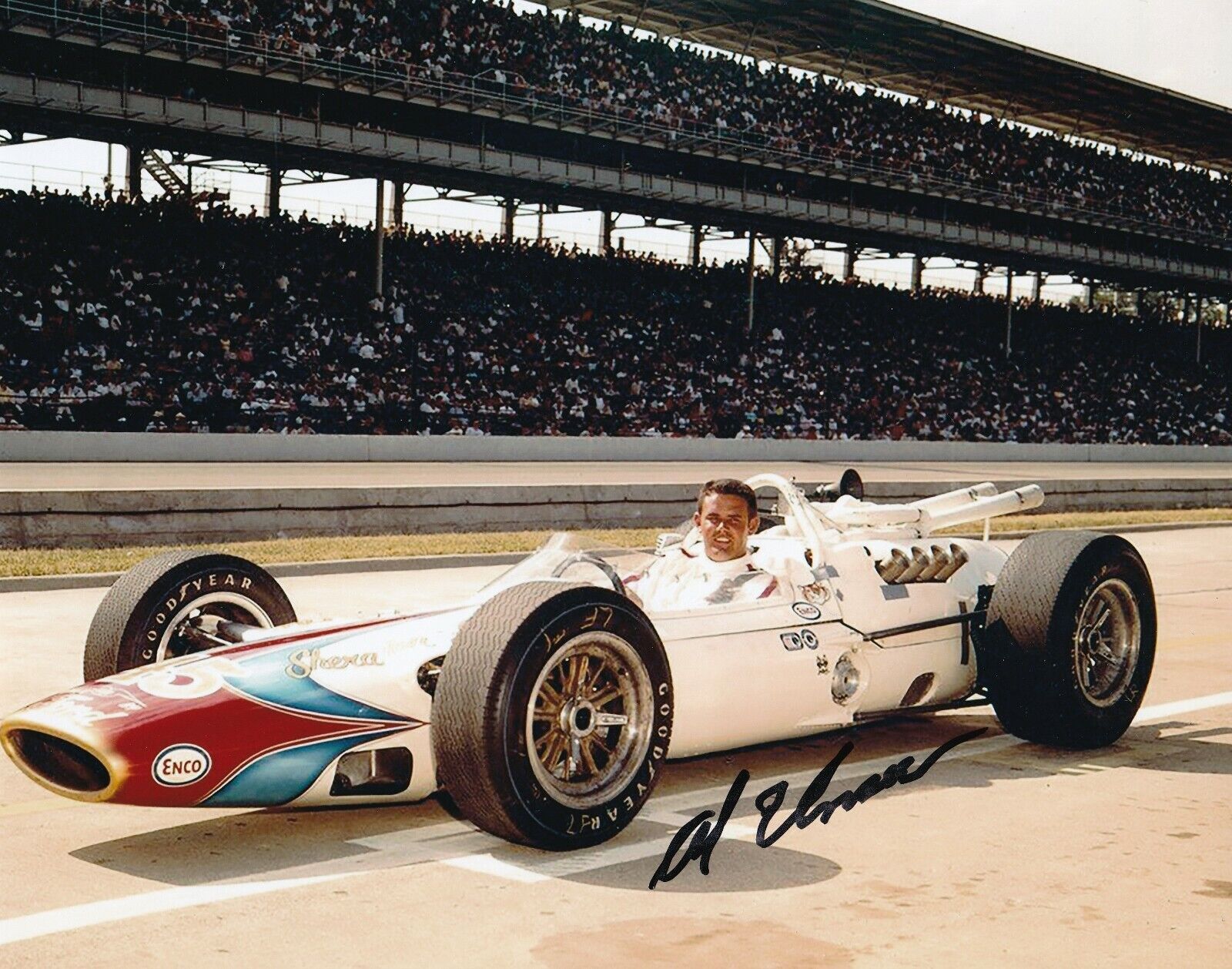 Al Unser REAL hand SIGNED Photo Poster painting #2 COA Autographed Racing Racer