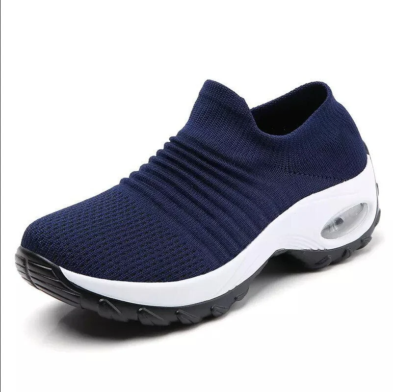 2021 Women Sneakers Running Shoes Sports Shoes Breathable Mesh Comfortable Platform Shoes Air Cushion Sneaker Lightweight