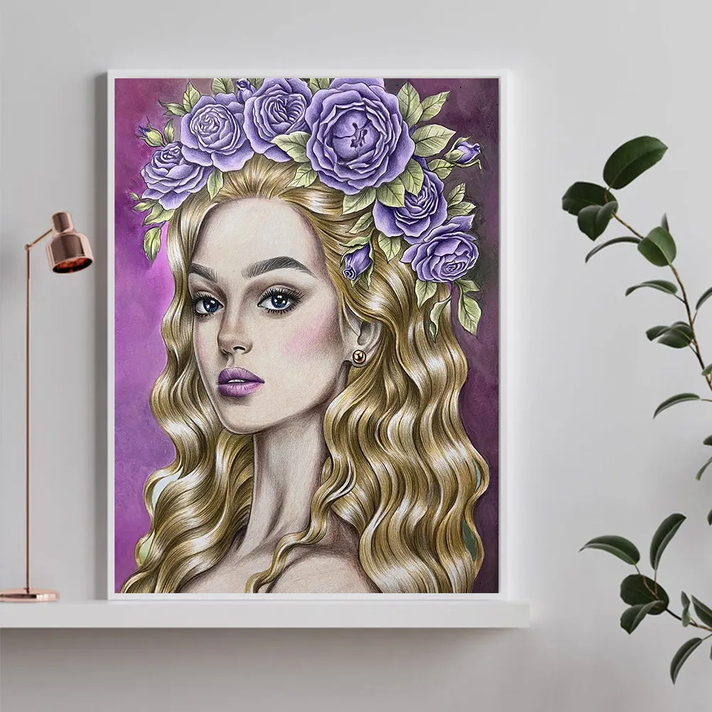 Full Round Diamond Painting 30*40cm - Girl