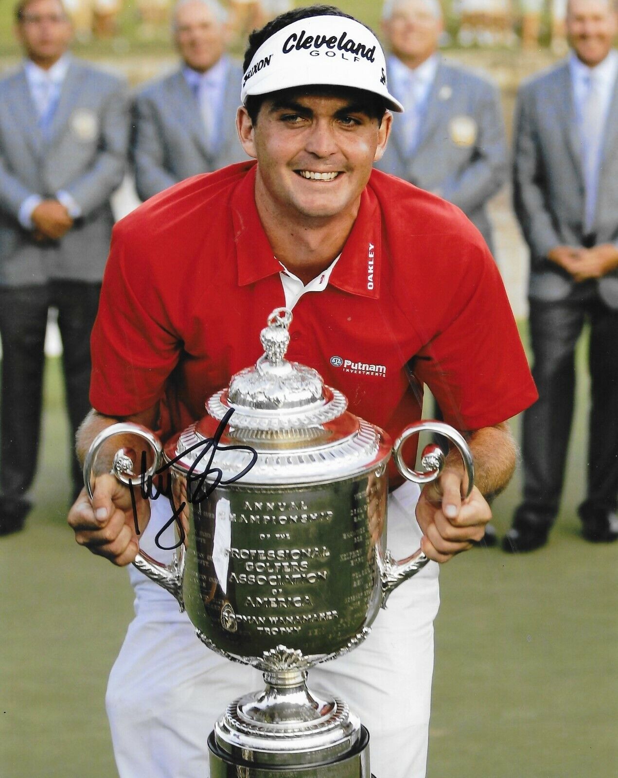 Keegan Bradley Golf signed PGA Championship Trophy 8x10 Photo Poster painting autographed 2