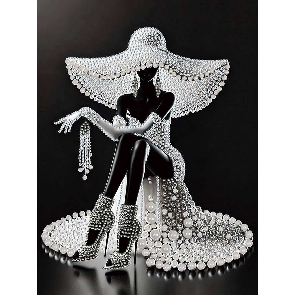 Elegant Lady 30*40cm(canvas) special shaped drill diamond painting