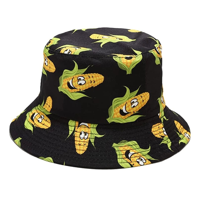 Fruit Printed Fisherman Hat Men’s Basin Hat Women’s Outdoor Sun Hat Double-sided Wearing Hat Trendy