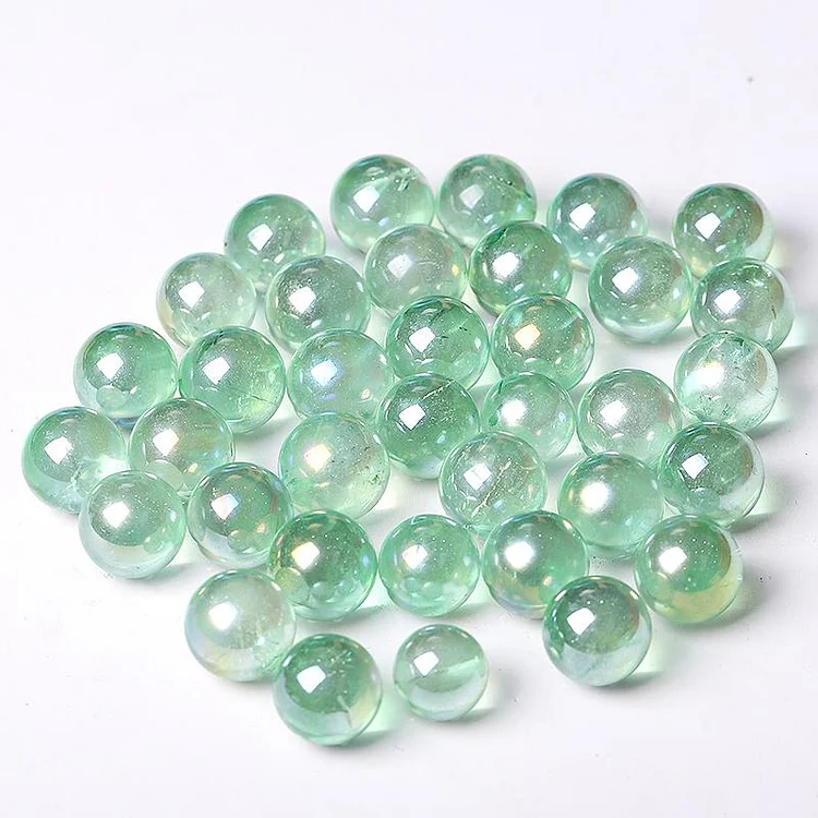0.5-0.7'' High Quality Green Aura Crystal Spheres Crystal Balls for Healing
