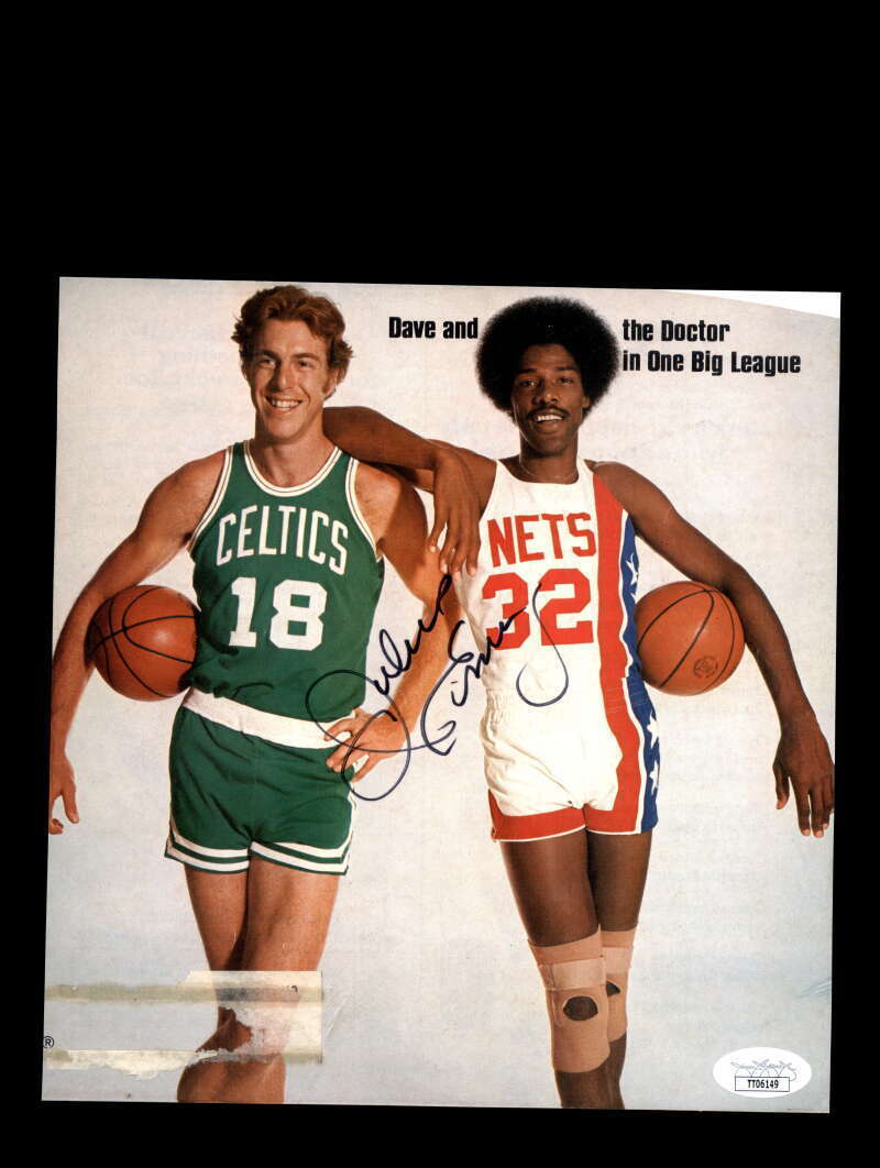 Julius Erving JSA Signed Coa 8x8 Autograph Photo Poster painting