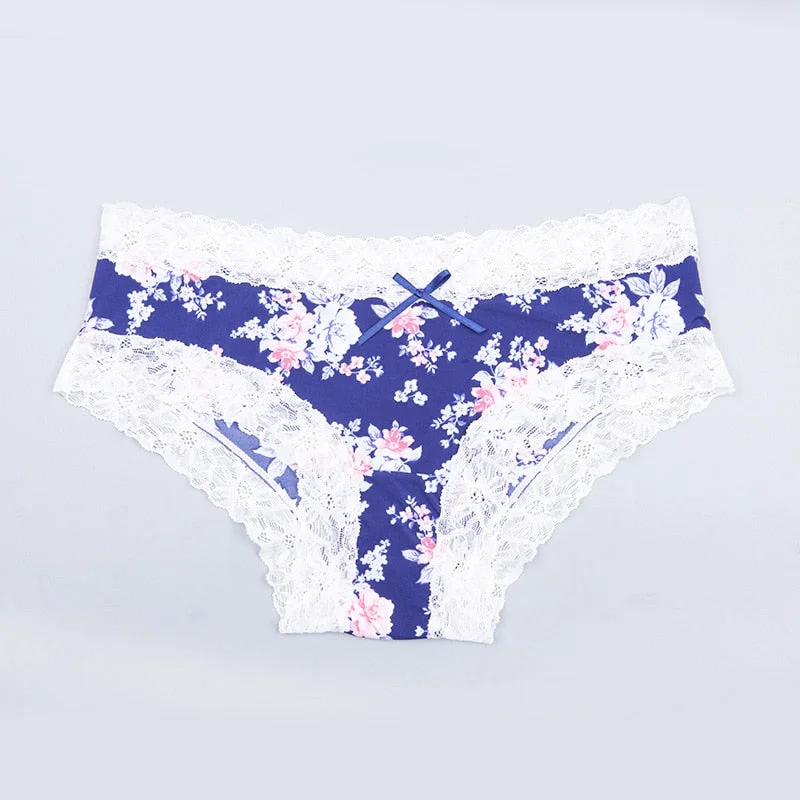 Women's Underwear Sexy Lace Panties Fashion Comfortable Leopard Briefs Low Waist Seamless Underpants Female Sexy Lingerie