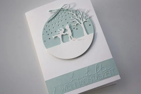 Piggy Craft metal cutting dies cut die mold Child skiing tree ring Scrapbook paper craft knife mould blade punch stencils dies