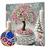 Kit sp&eacute;cial de peinture en forme de grand diamant en forme d&rsquo;arbre &agrave; fleurs avec cadre 9,84x9,84 pouces