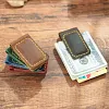 Handmade Crazy Horse Leather Magnetic Banknote Clip | Vintage Cowhide Magnetic Clip, Multifunctional Stationery Bookmark Money Clip