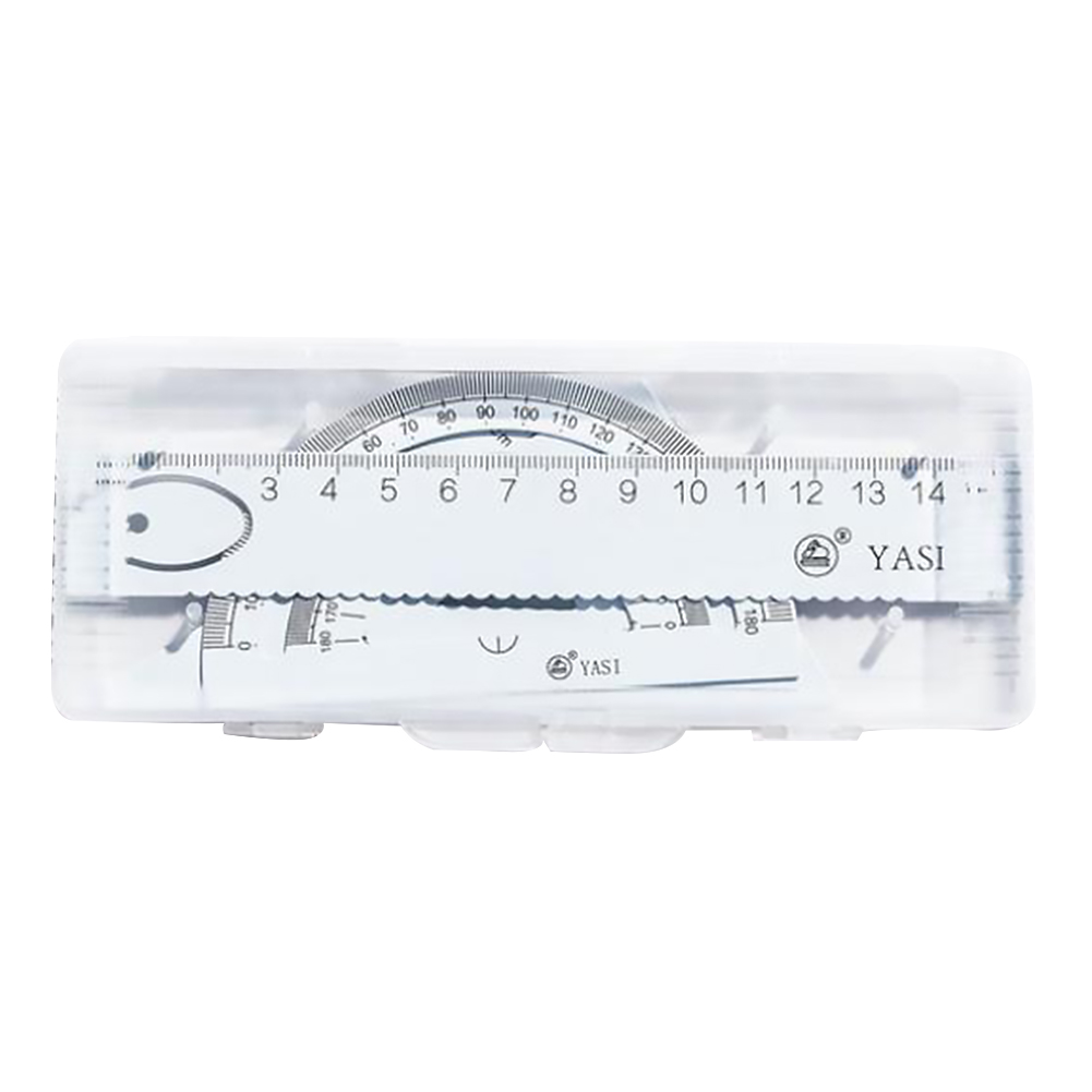 

4pcs Aluminum Ruler Drawing Geometry Triangle Ruler Protractoe Set (Blue), 501 Original