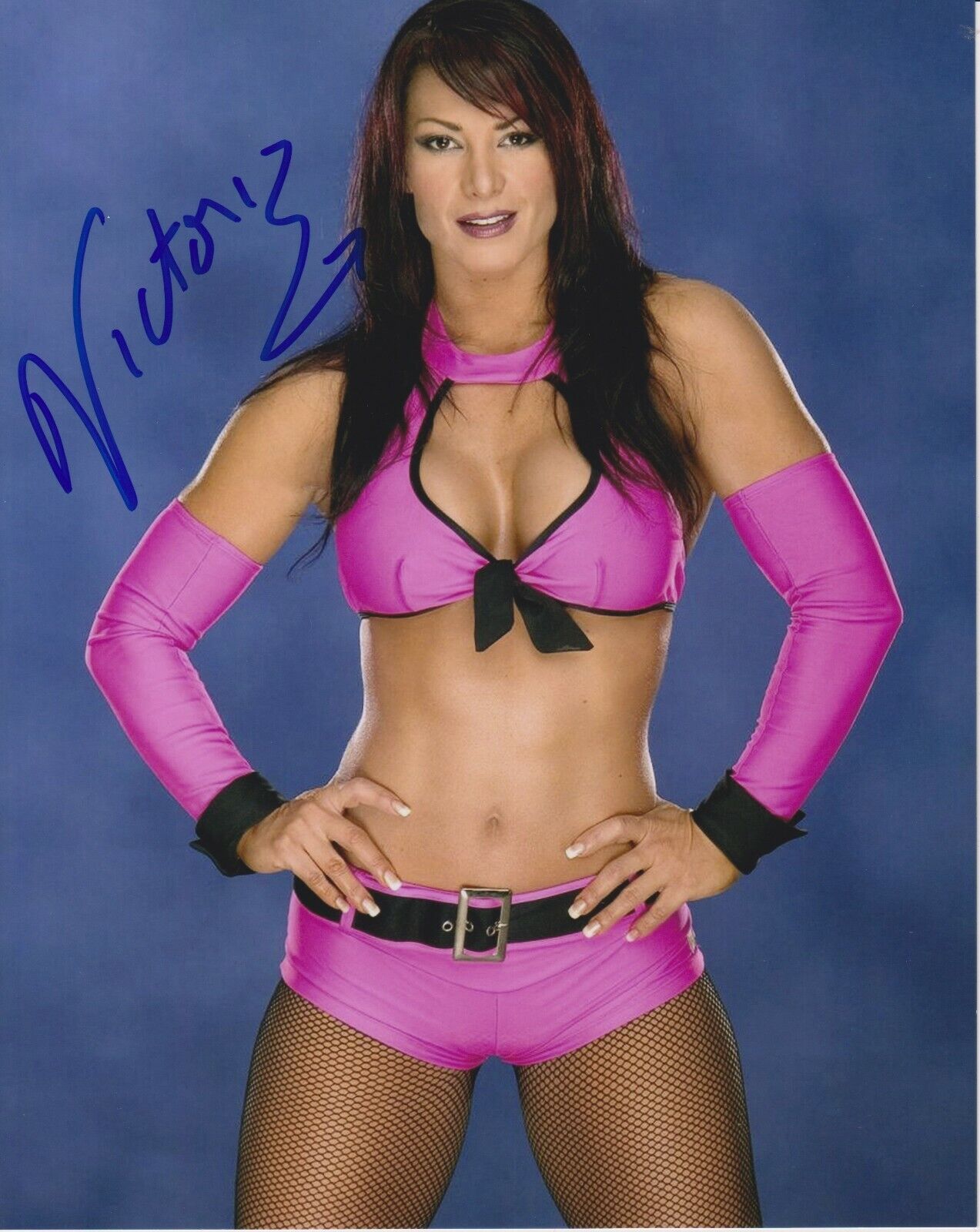 Victoria Tara Lisa Marie Varon Sexy Signed Auto 8x10 Photo Poster painting WWF WWE TNA w/ COA C