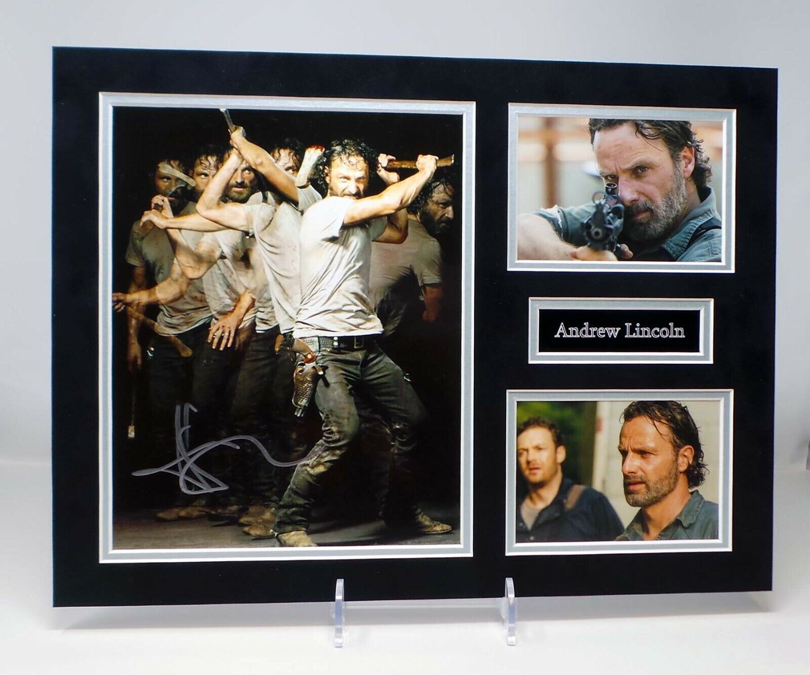 Andrew LINCOLN Signed Mounted 16x12 Photo Poster painting Display AFTAL RD COA The Walking DEAD