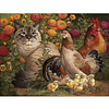 Diamond Painting -DIY Full Square Drill Farm Cats And Rooster