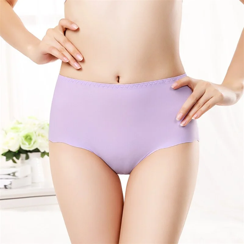100KG Girls Panties Ice Silk Lingerie Elastic Briefs Underpant трусы Female Special For You Breathable Underwear трусы женские