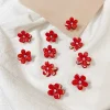 10PCS Lovely Red Flower Hair Claws