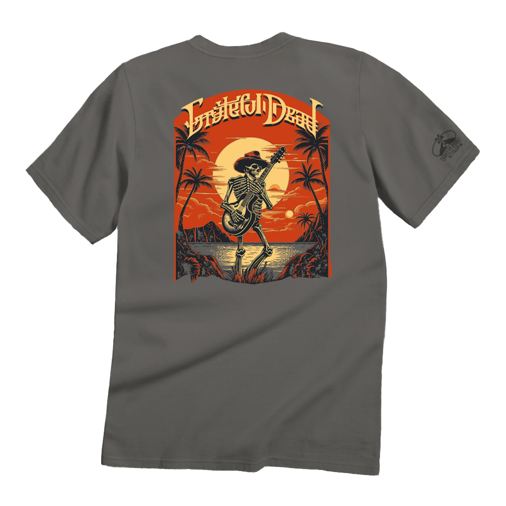  Skeleton Guitarist Graphic T-Shirt for Music Lovers