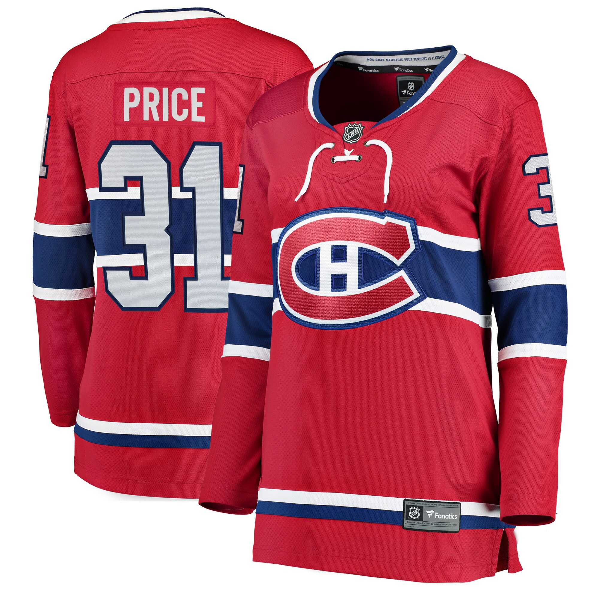 Carey Price Montreal Canadiens Fanatics Women&rsquo;s Home Breakaway   Jersey &ndash; Red mysite