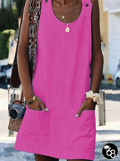 Dress with straps in cotton | 168DEAL