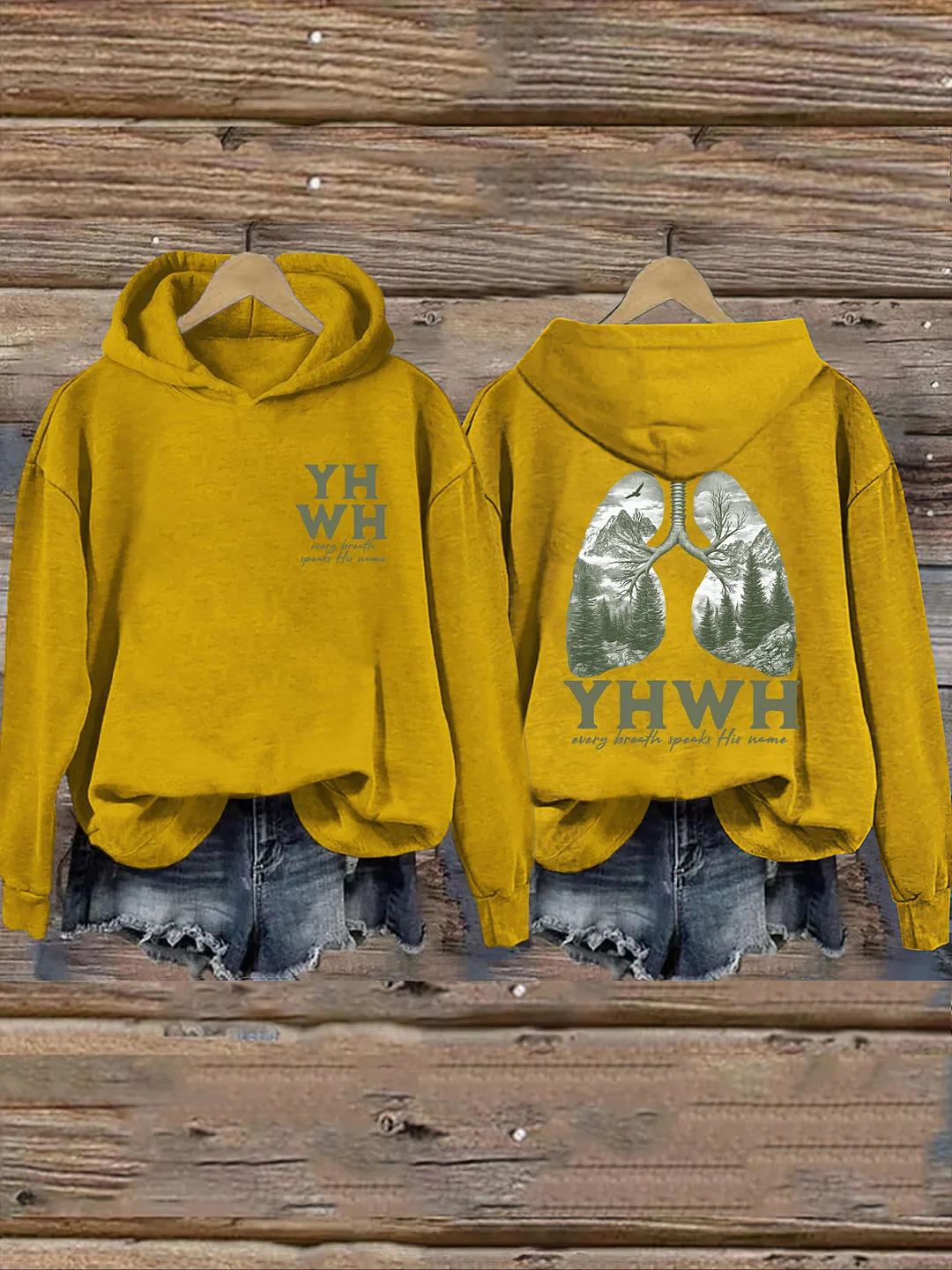 Yhwh Lungs Christian Hoodie