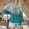 European And American Long-sleeved Round Neck 3D Printed Casual Sweater Women