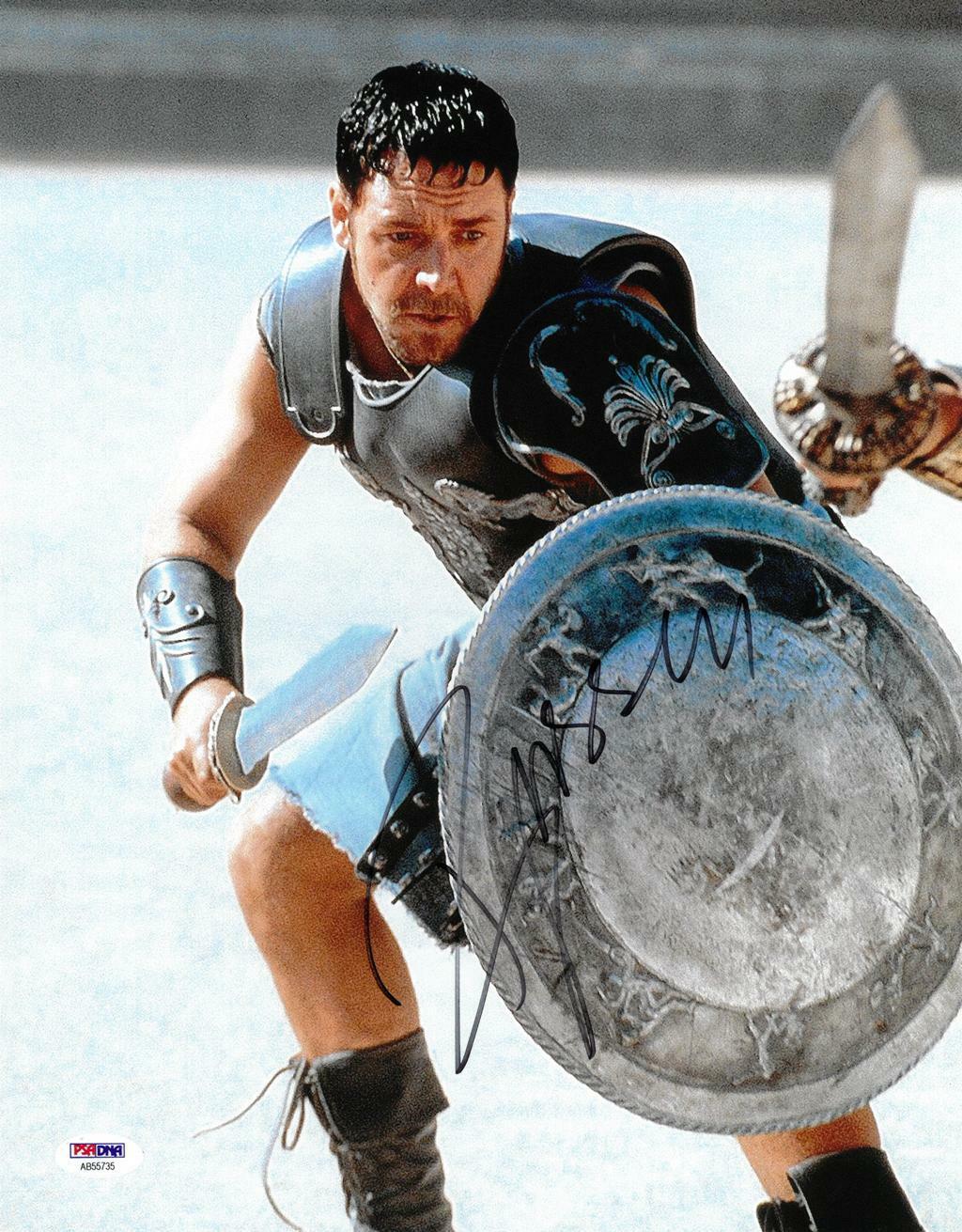 Russell Crowe Signed Gladiator Authentic Autographed 11x14 Photo Poster painting PSA/DNA#AB55735