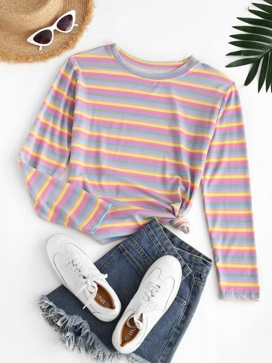 Casual Colorful Stripes Tee