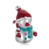 925 Sterling Silver Xmas Snowman Charm Bead