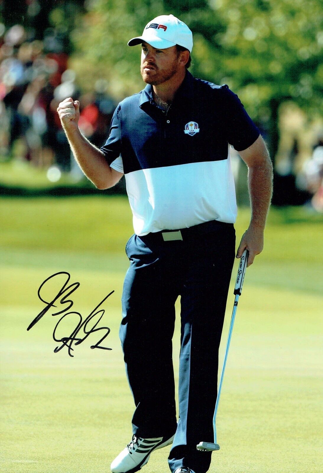 J B HOLMES SIGNED Autograph 12x8 Photo Poster painting 2 AFTAL COA Ryder Cup WINNER Team USA