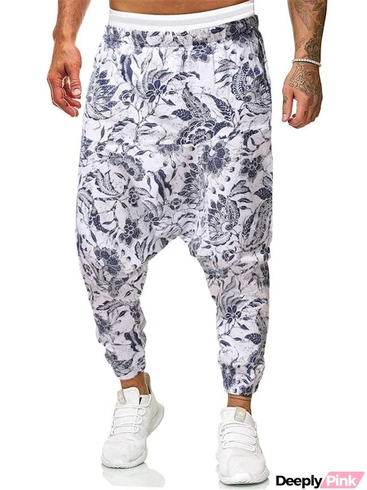 Loose Fashion Print Casual Running Athletic Comfort Harem Pants