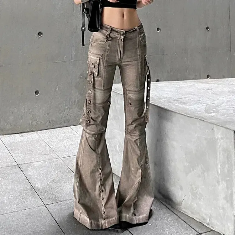 Brown Gothic Workwear Slim Pant