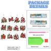 (US Local)12pcs Christmas Cardinal Diamond Painting Keychains Kit DIY Diamond Art Charms