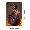 Pin up girl - Panneaux en &eacute;tain m&eacute;tallique(30*40cm)