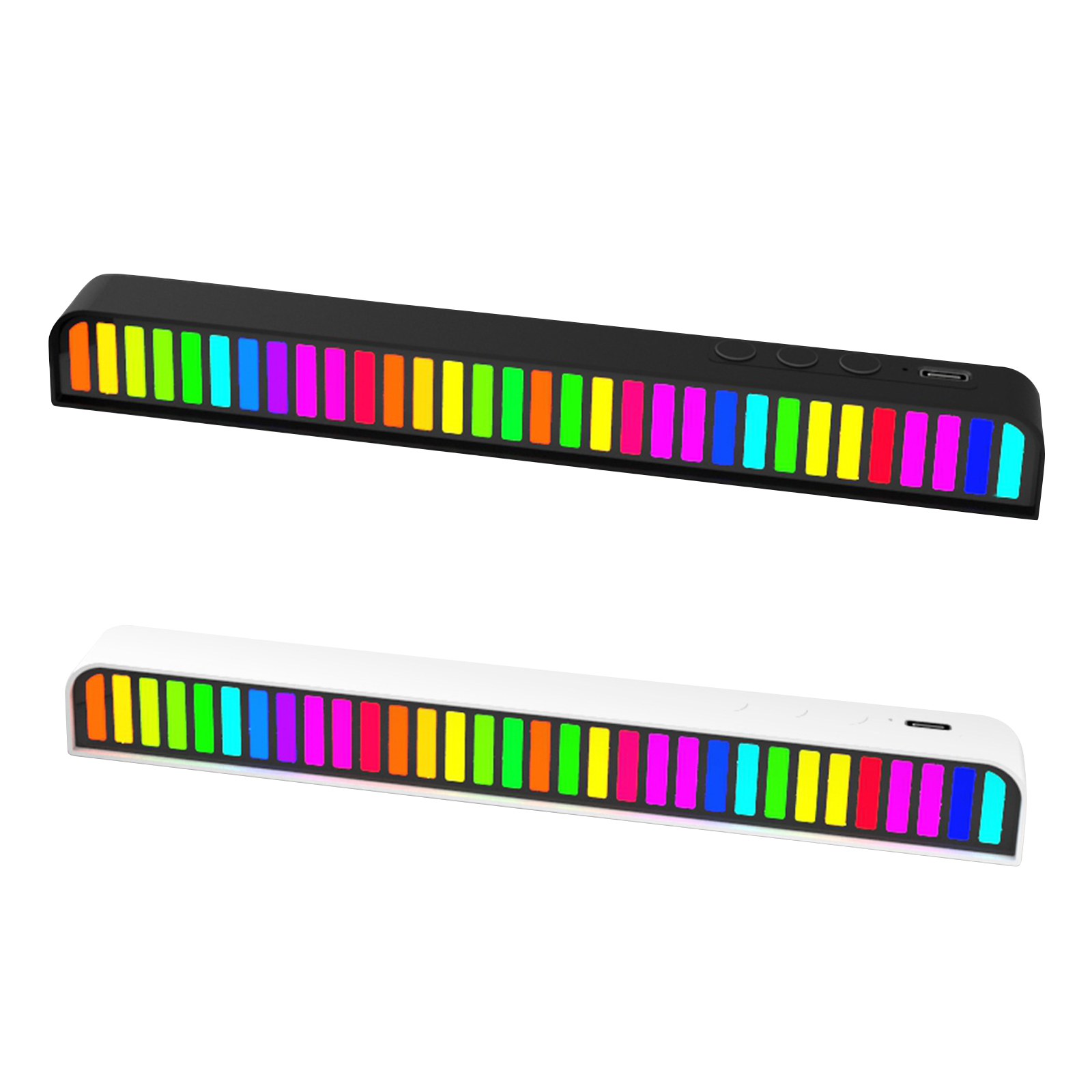 

Voice-Activated Pickup Rhythm Lights RGB Light Stick RGB Music Level Light, Black, 501 Original