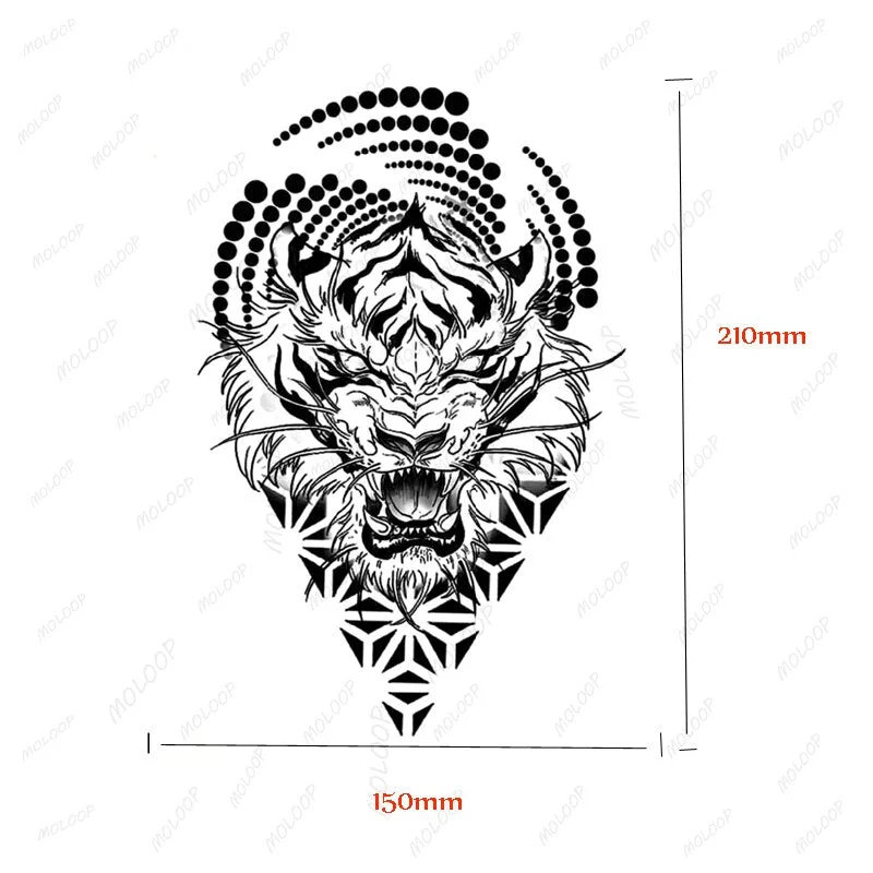 Clock Gears Tattoos Stickers Fake Fragmented English Letters Waterproof Temporary Tattoo for Women Men Black Cool Totem Tatoo