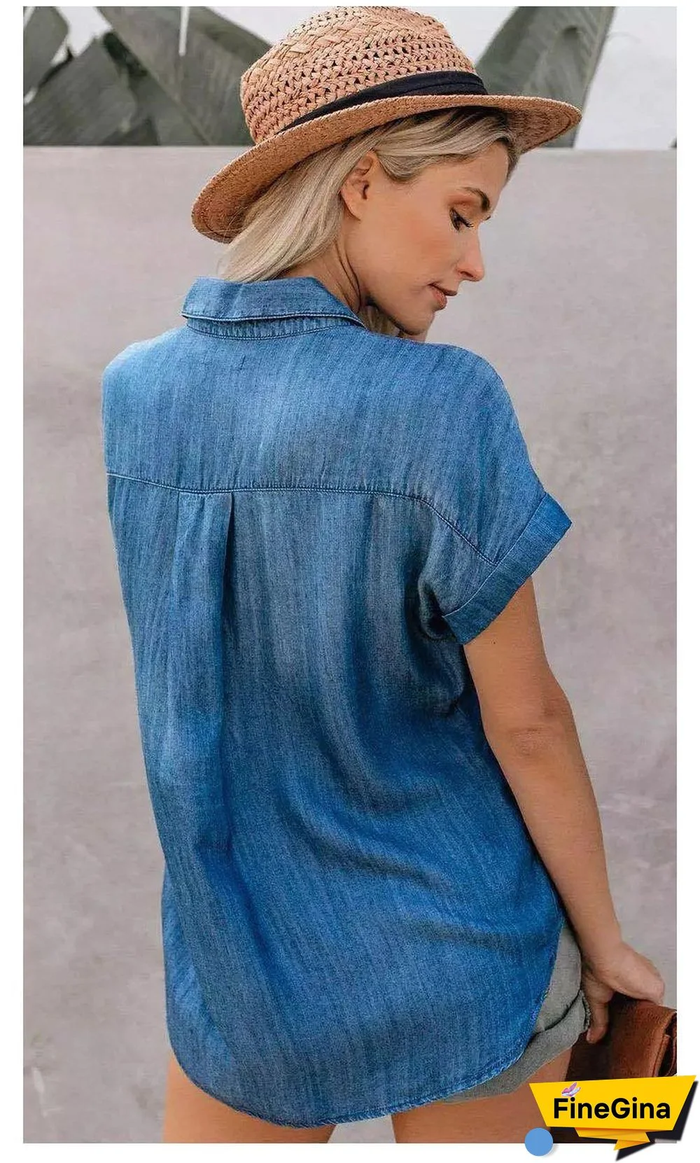 Red Chiffon Floral Print V Neck Half Bow Tie Loose Blouse