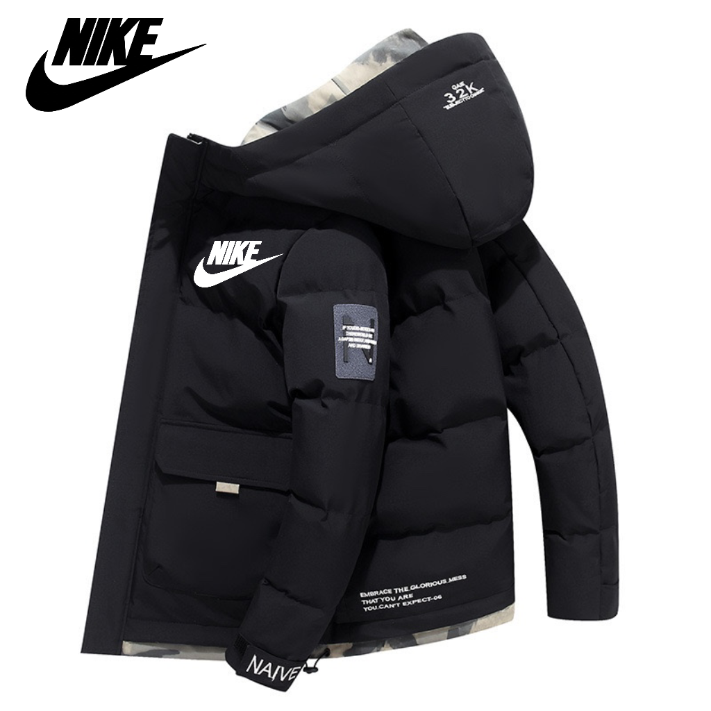Zimní silná bavlněná bunda Nike zimní bavlněná bunda velké velikosti