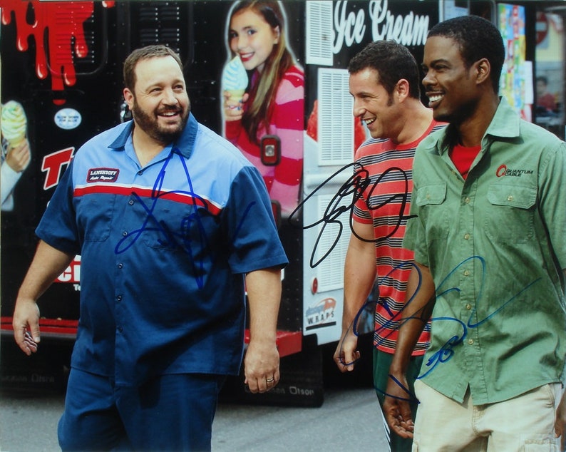 GROWN UPS CAST Signed Photo Poster painting X3 Adam Sandler, Chris Rock, Kevin James wcoa