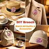 4pcs DIY Pink Sea Fish Diamond Painting Brooch