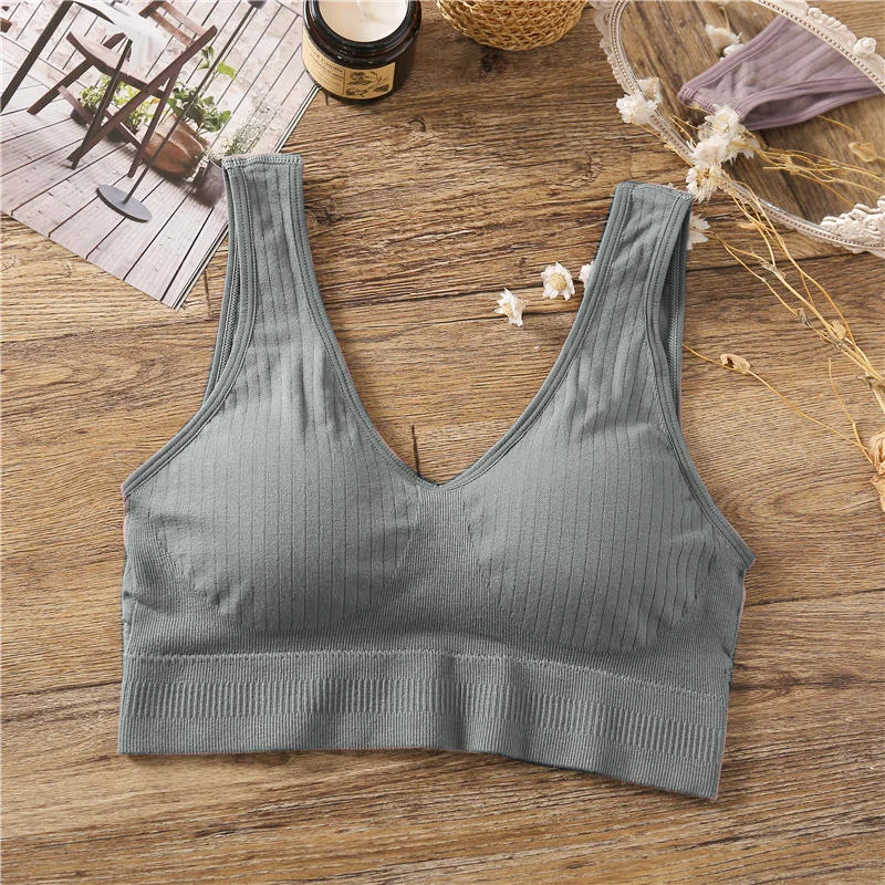 Women Tank Top Sexy Crop Tops Camisole Massage Pad Underwear Female Crop Top Backless Sleeveless Intimate Lingerie Femme Cami