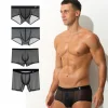 4 PCS 50g ultra-thin, highly translucent, sexy transparent ice silk seamless breathable nude boxer briefs