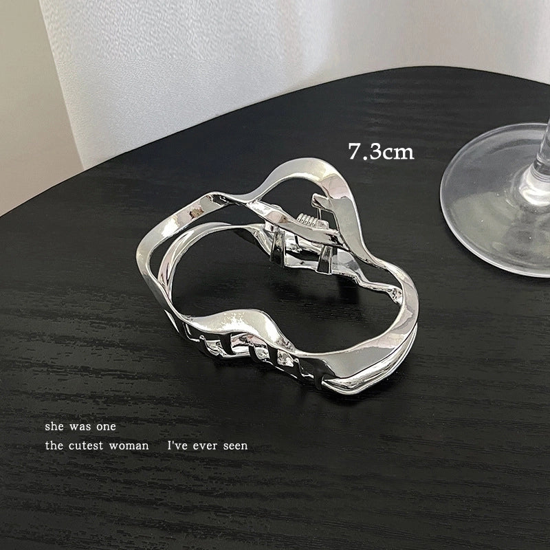 Casual Minimalist Women’s Star Solid Color Alloy Metal Hollow Out Hair Clip Hairpin Hair Claws