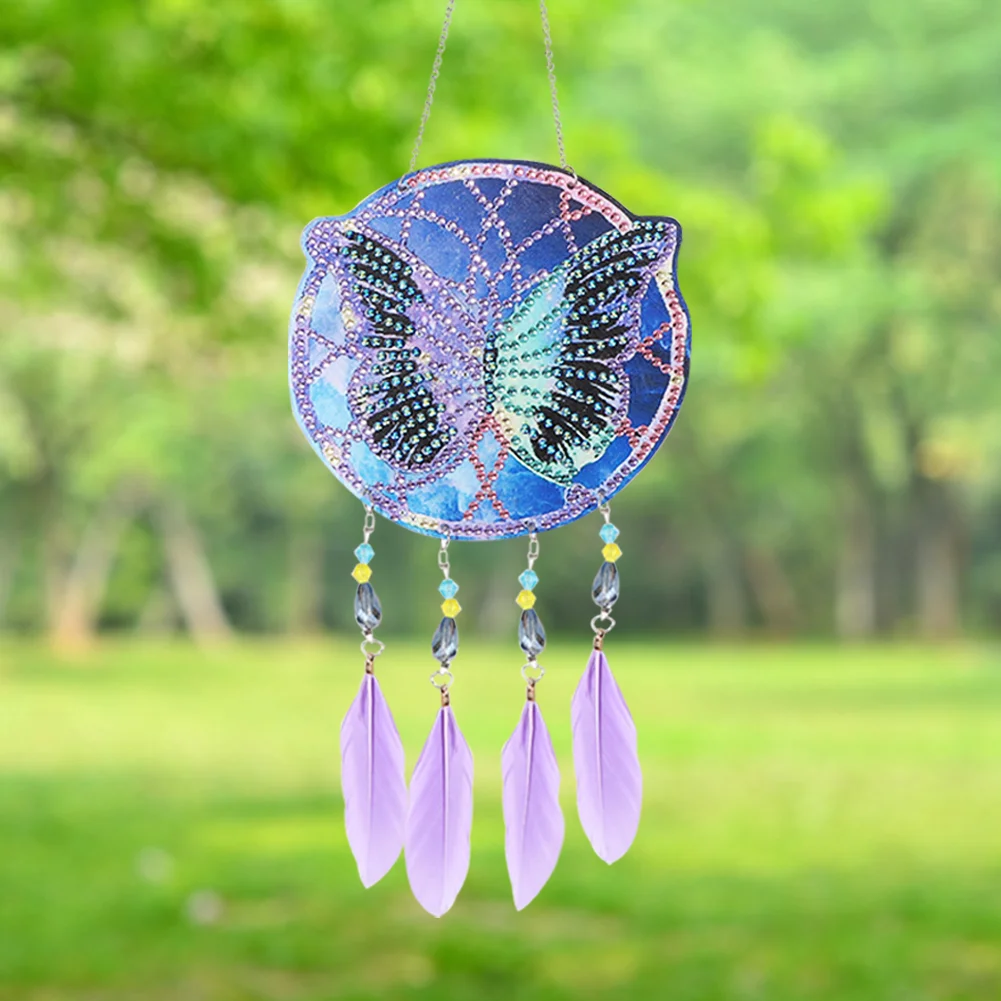 DIY Diamond Painting Dream Light Catcher Wind Chime - Butterfly