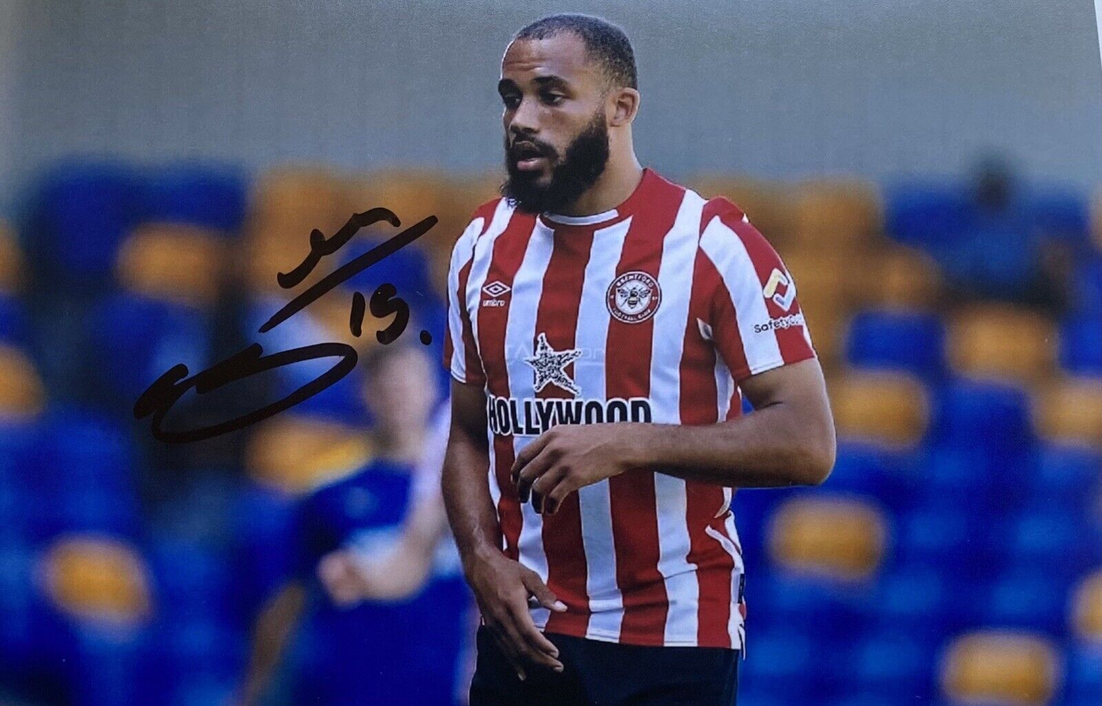 Bryan Mbeumo Genuine Hand Signed Brentford 6X4 Photo Poster painting 5