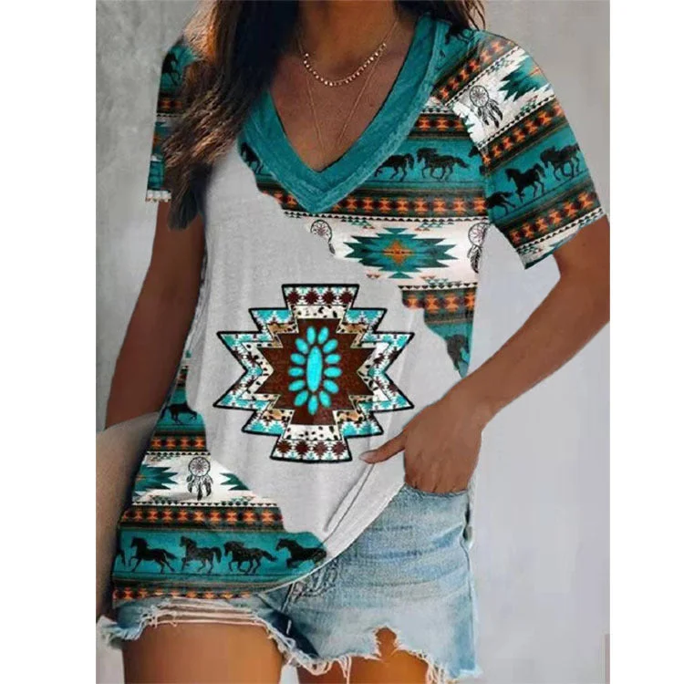 Brownm Polyester Fiber Top Double-layer Collar Short-sleeved T-shirt