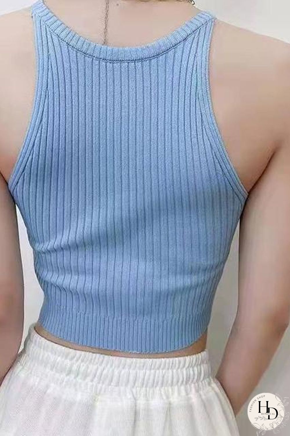 Heliar Women Plain Halter Tops Knitted Off Shoulder Y2K Tops Camis Sexy Crop Tops Women Tank Tops Summer