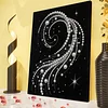 DIY Pearl Painting Beautiful Lines for Home Wall Decor with Frame(40*30cm)