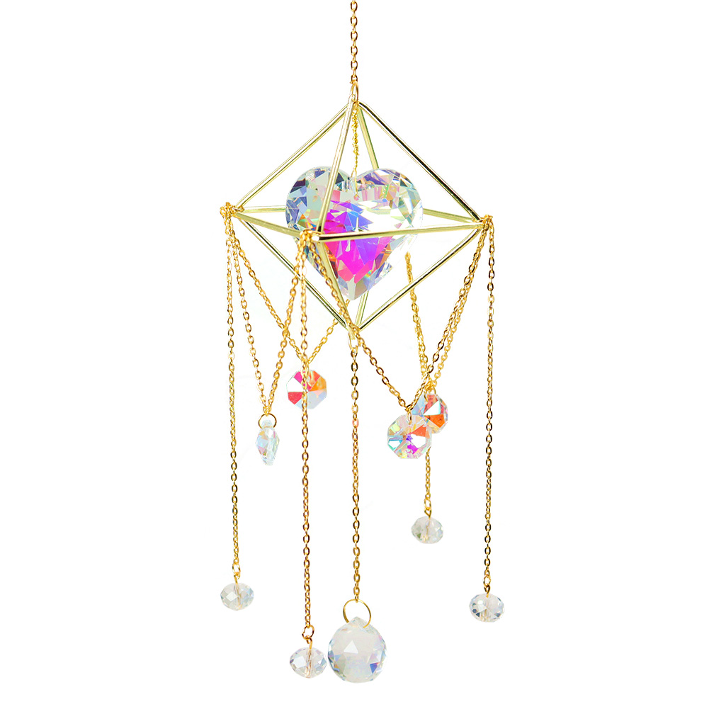 

Crystal Love Heart Hanging Metal Pendant Home Garden Car Decor, 501 Original