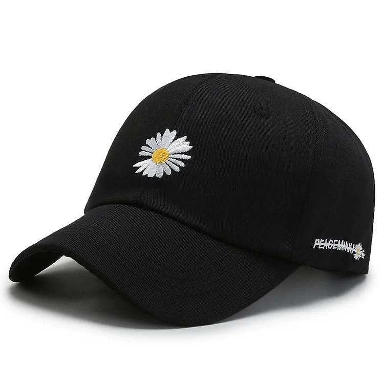 Korean Version Tide Net Red Duck Tongue Hat Summer Sun Shading Outdoor Same Little Daisy Mens Baseball Cap Fshion Hats