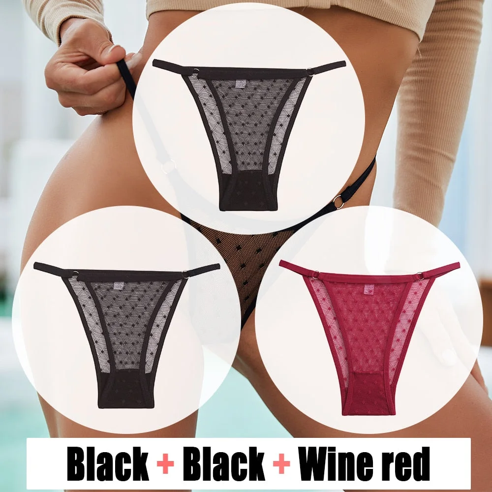 Sexy Lace Panties Women's Underwear Mesh Transparent Sexy lingerie Soft Intimate Underpants Plus Size M-XXL Female Underwear